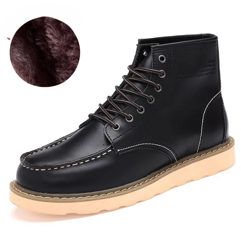 2024 new fashion men's Doc Martens single shoes cotton shoes warm