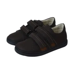 742 - Brown Sahara Leather Velcro for Boy by London Kids