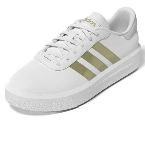 Adidas Women's "Court Platform" Sneakers - White/Gold