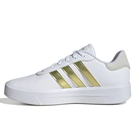 Adidas Women's "Court Platform" Sneakers - White/Gold