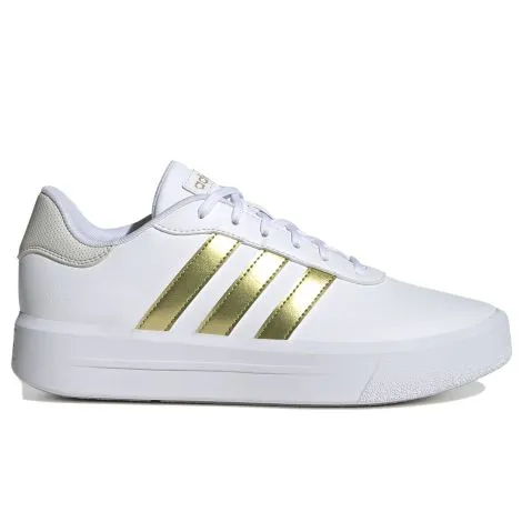 Adidas Women's "Court Platform" Sneakers - White/Gold