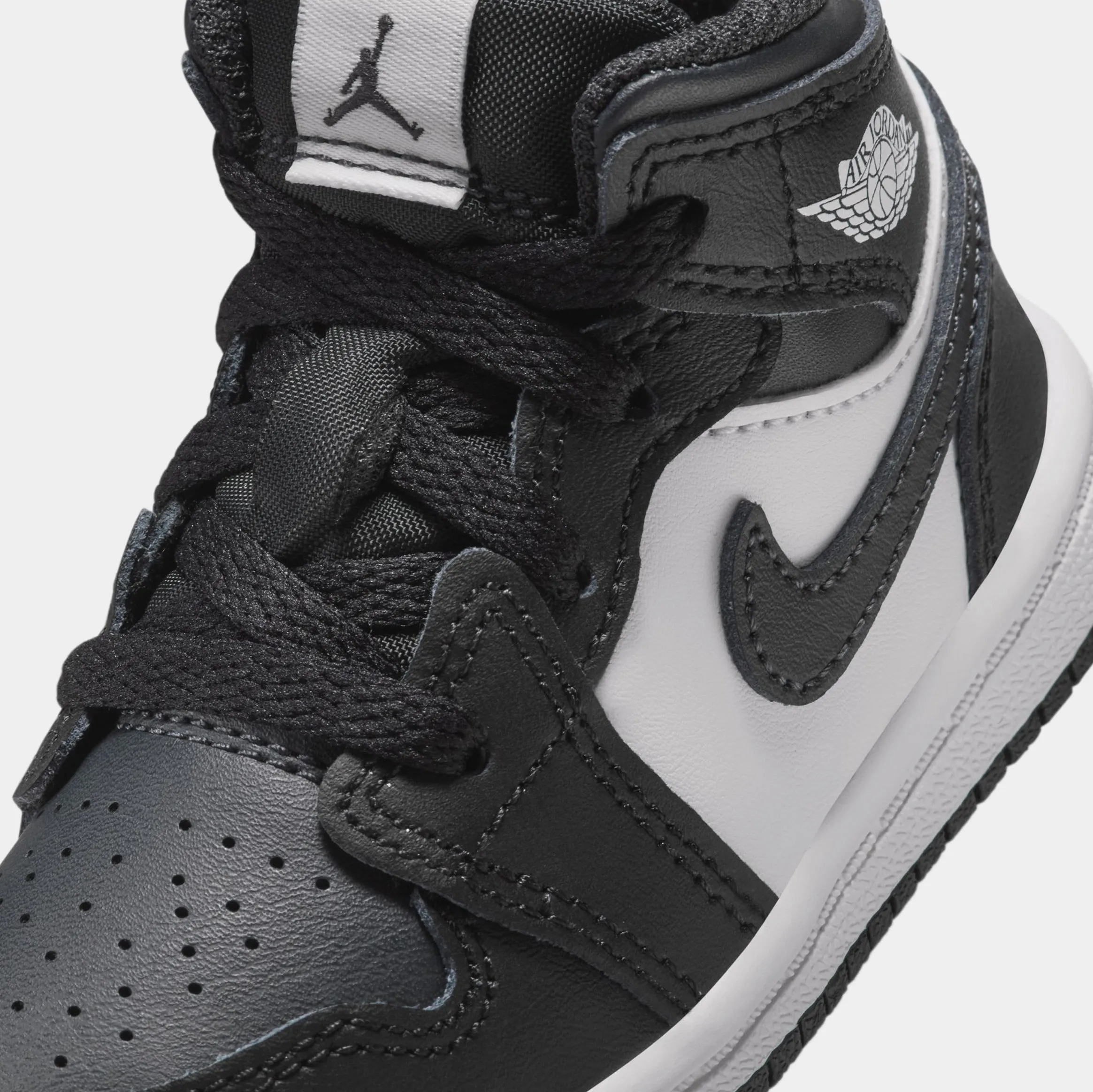 Air Jordan 1 Mid Infant Todldler Lifestyle Shoes (Black/Off Noir/Summit White)