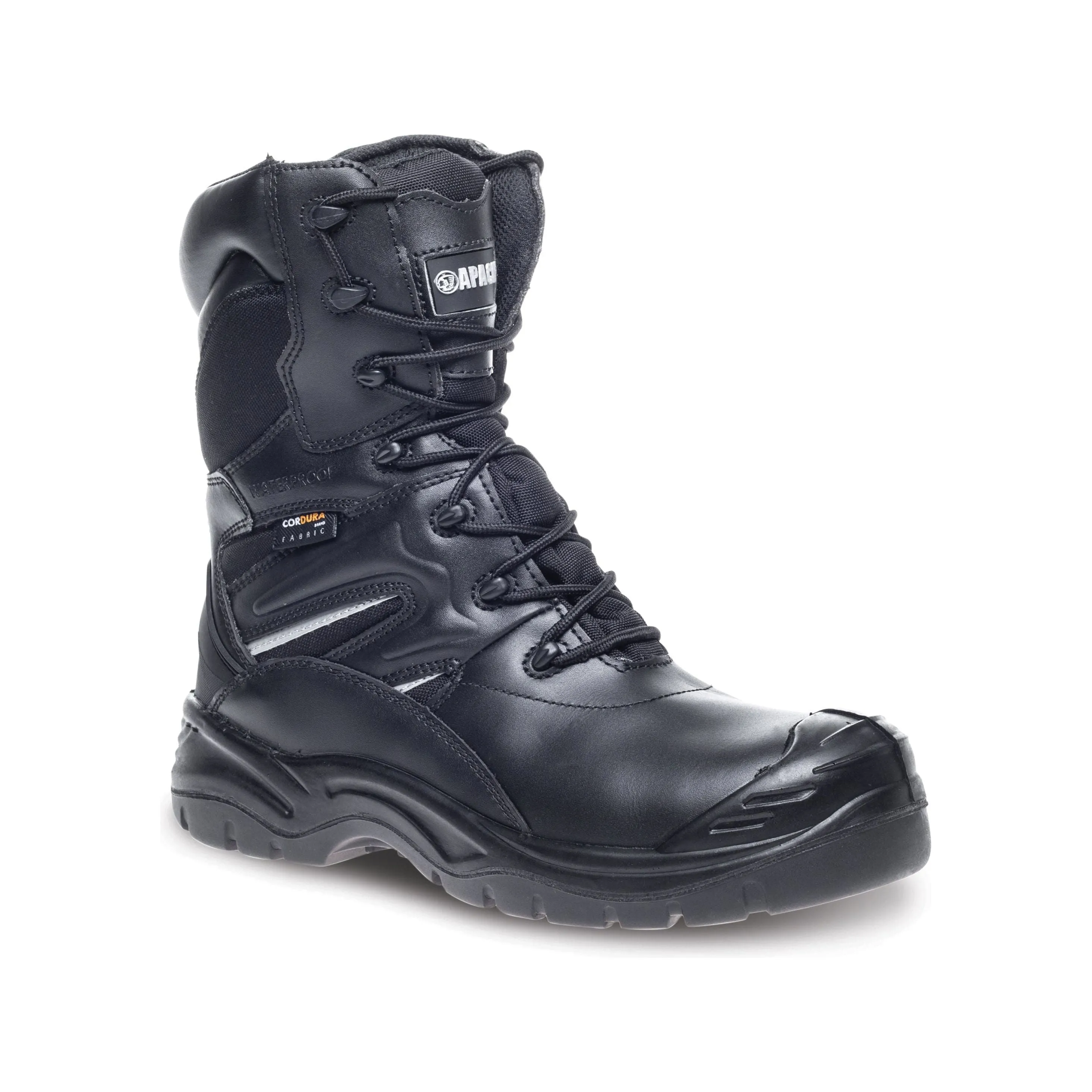 Apache Combat S3 High Leg Safety Boot - Black