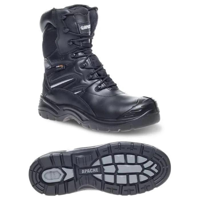 Apache Combat S3 High Leg Safety Boot - Black