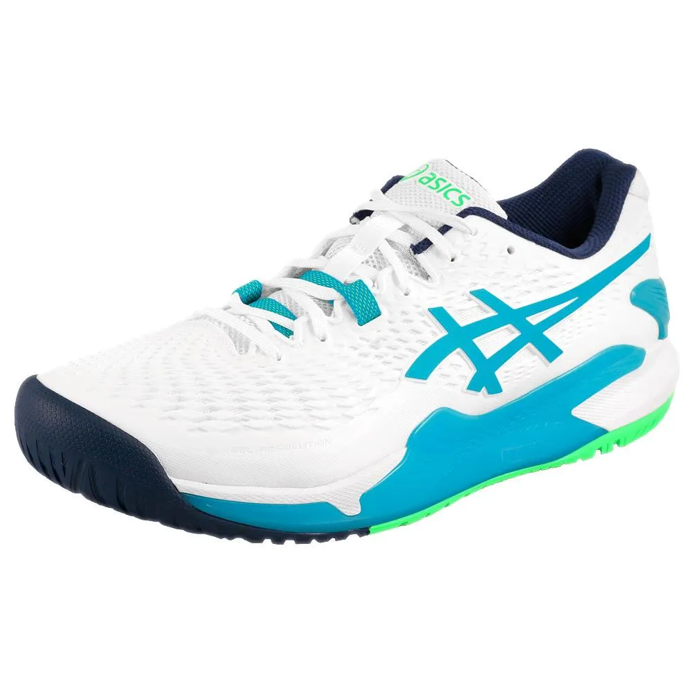 Asics Men's Gel-Resolution 9 - White/Digital Aqua