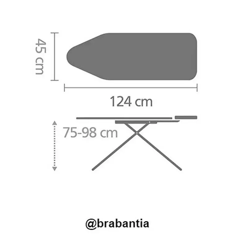 Brabantia Ironing Board 124 x 45cm - Code C