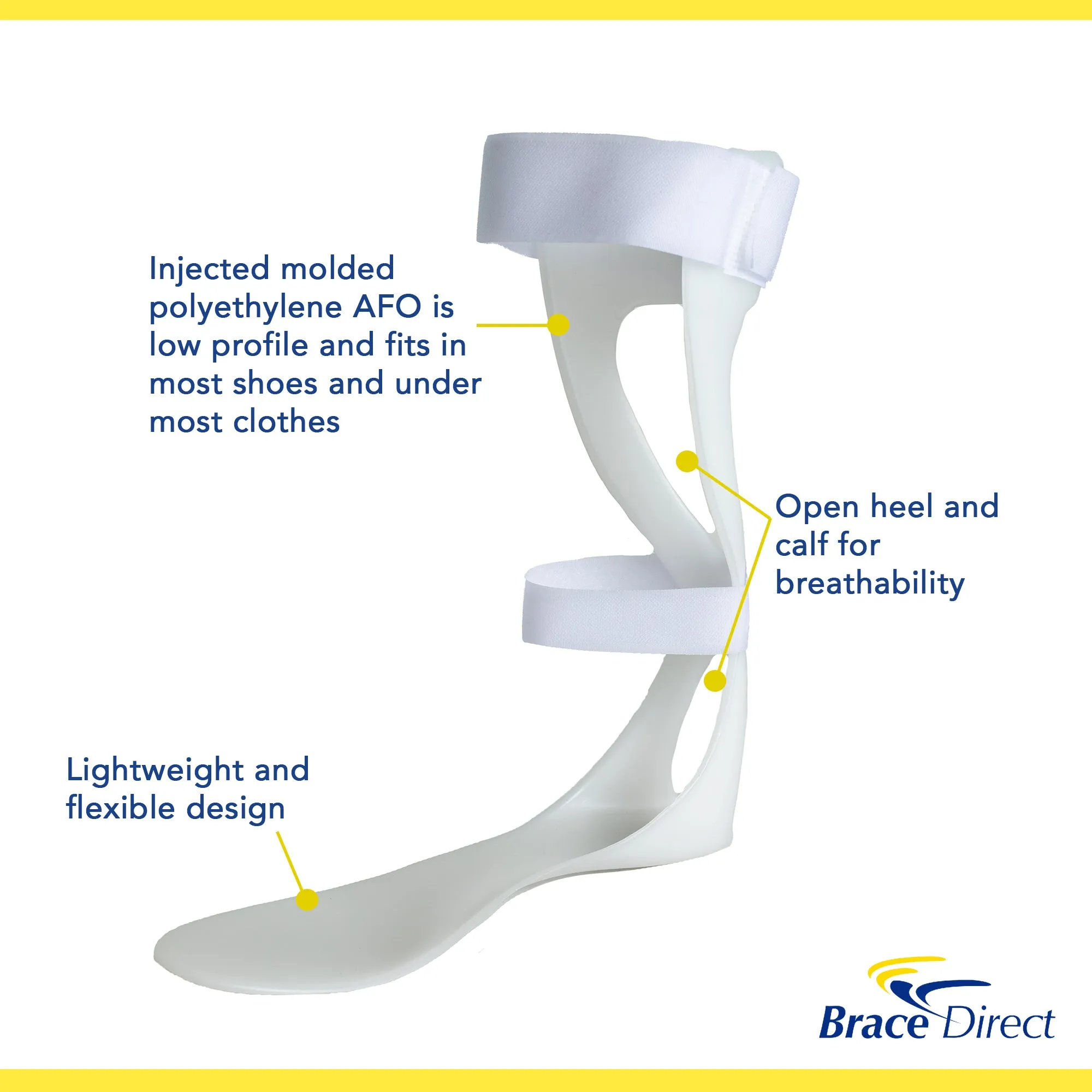 Brace Align Swedish Leaf Spring AFO Orthosis Drop Foot Brace PDAC L1930