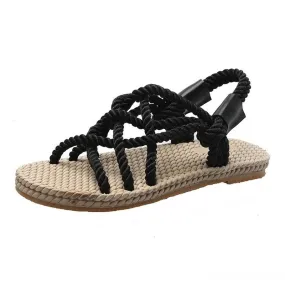 Braided Rope Flat Sandals