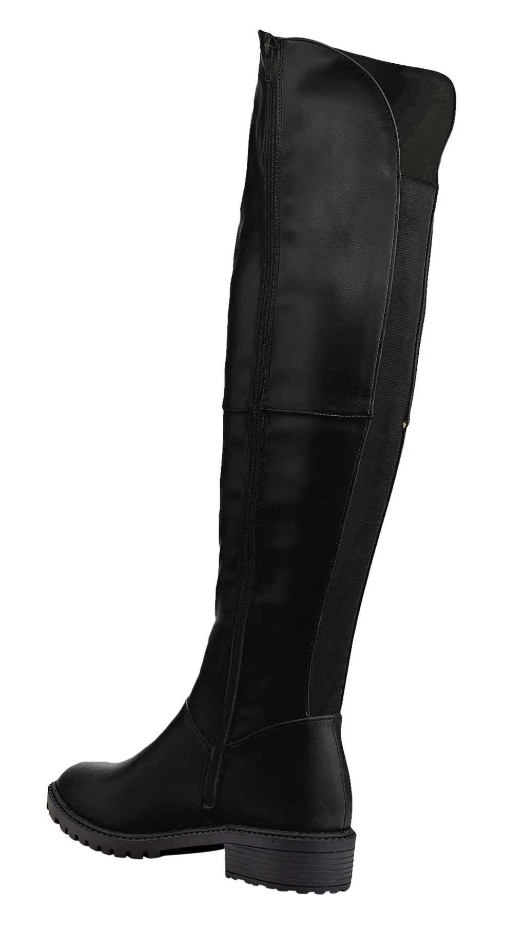 Charming Lady Women's Stretch Calf Knee High Riding Boot