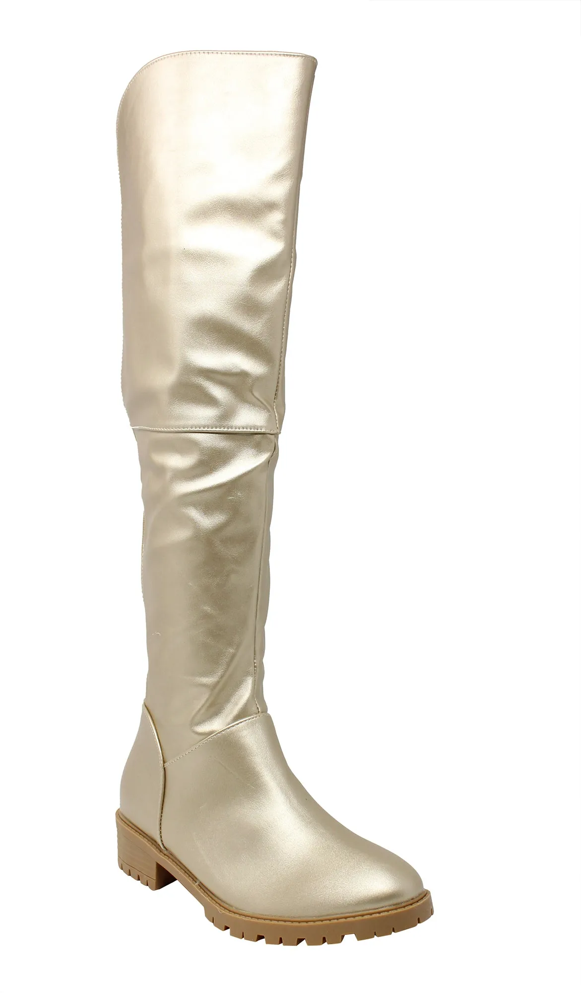 Charming Lady Women's Stretch Calf Knee High Riding Boot