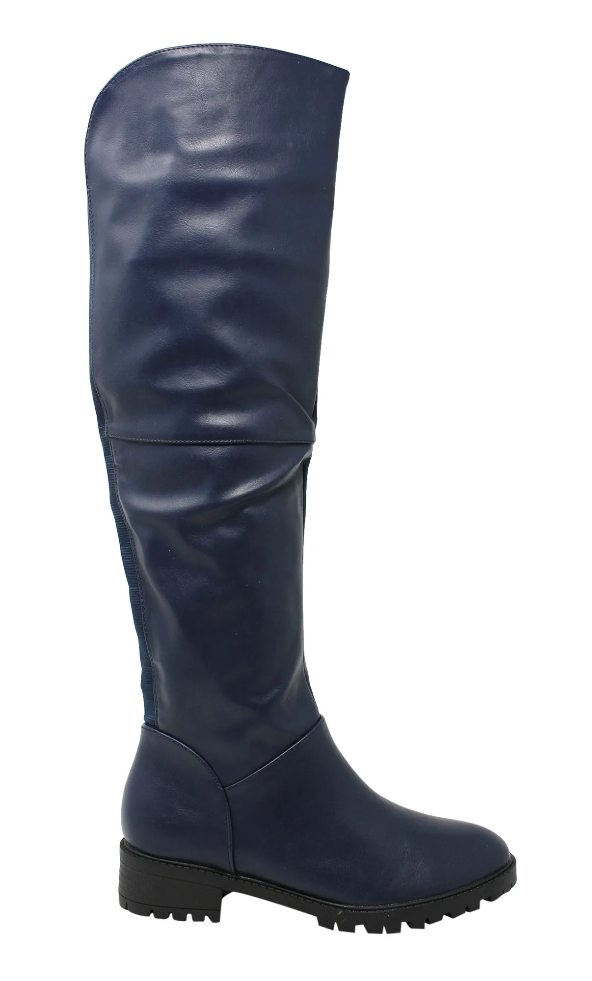 Charming Lady Women's Stretch Calf Knee High Riding Boot