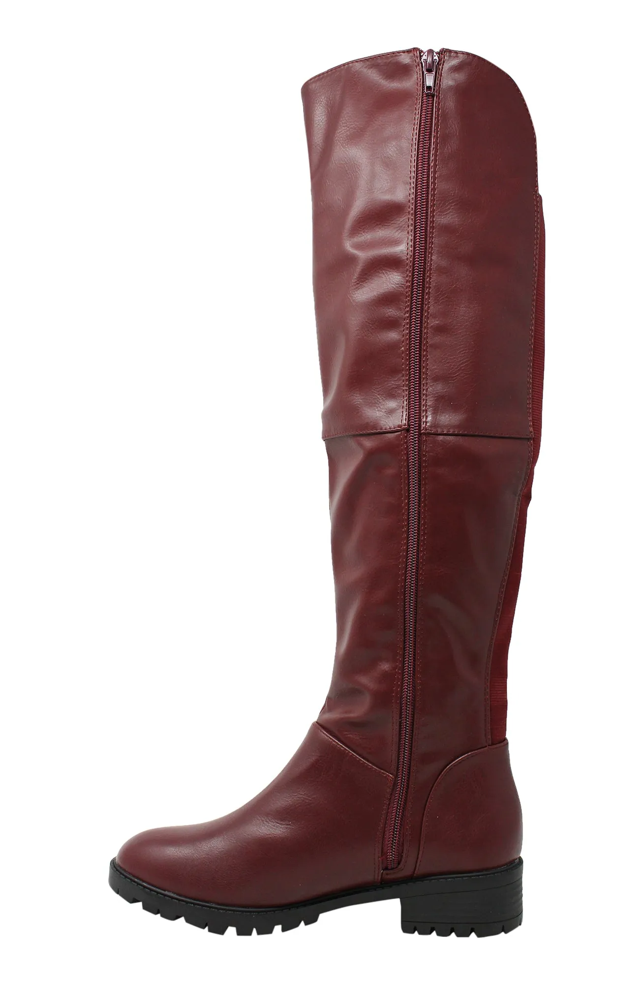 Charming Lady Women's Stretch Calf Knee High Riding Boot