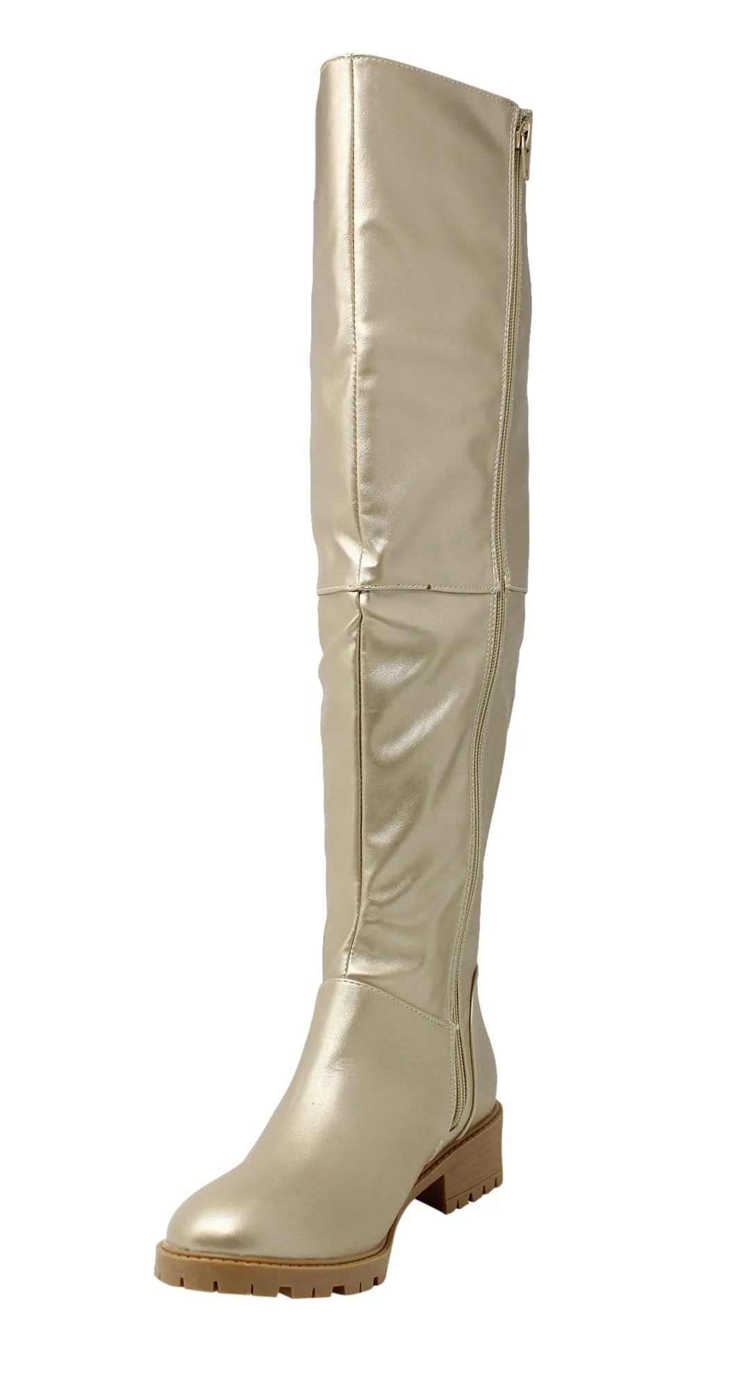 Charming Lady Women's Stretch Calf Knee High Riding Boot