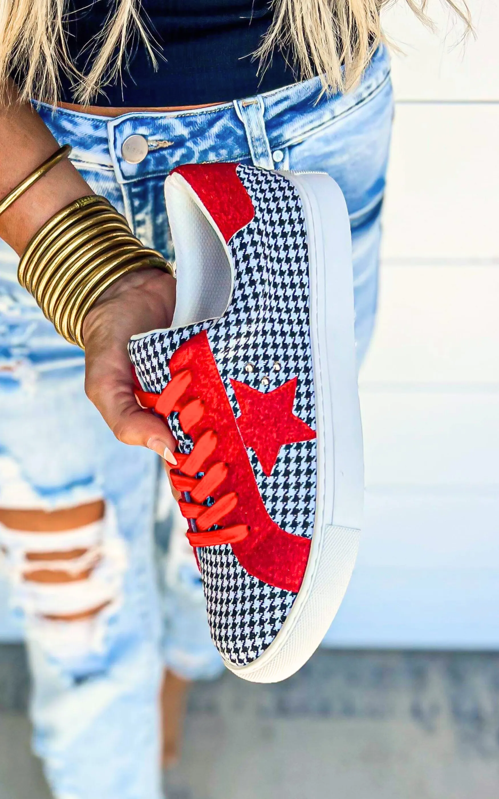 Corky's Game Day Houndstooth Sneaker