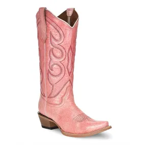 Corral Pink Hand Painted Cowboy Boots L6042