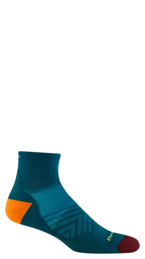 Darn Tough Run 1/4 Ultra-Lightweight w/ Cushion Run Sock, Dark Teal / Style 1040