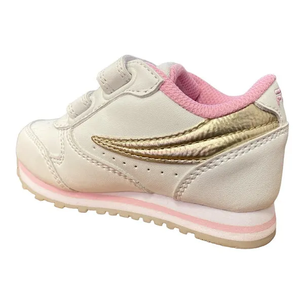 Fila scarpa sneakers da bambina infant Orbit con Velcro 1011080.00I bianco-oro