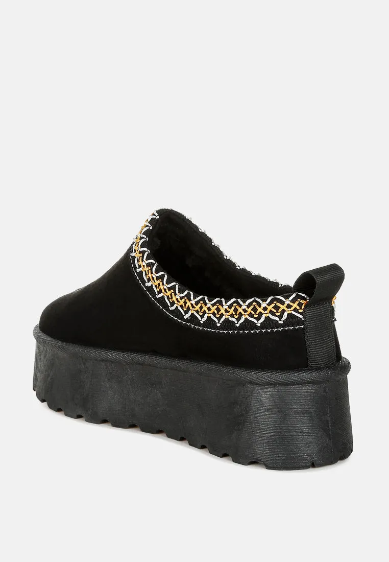 Jesters Embroidered Platform Classic Slip-On