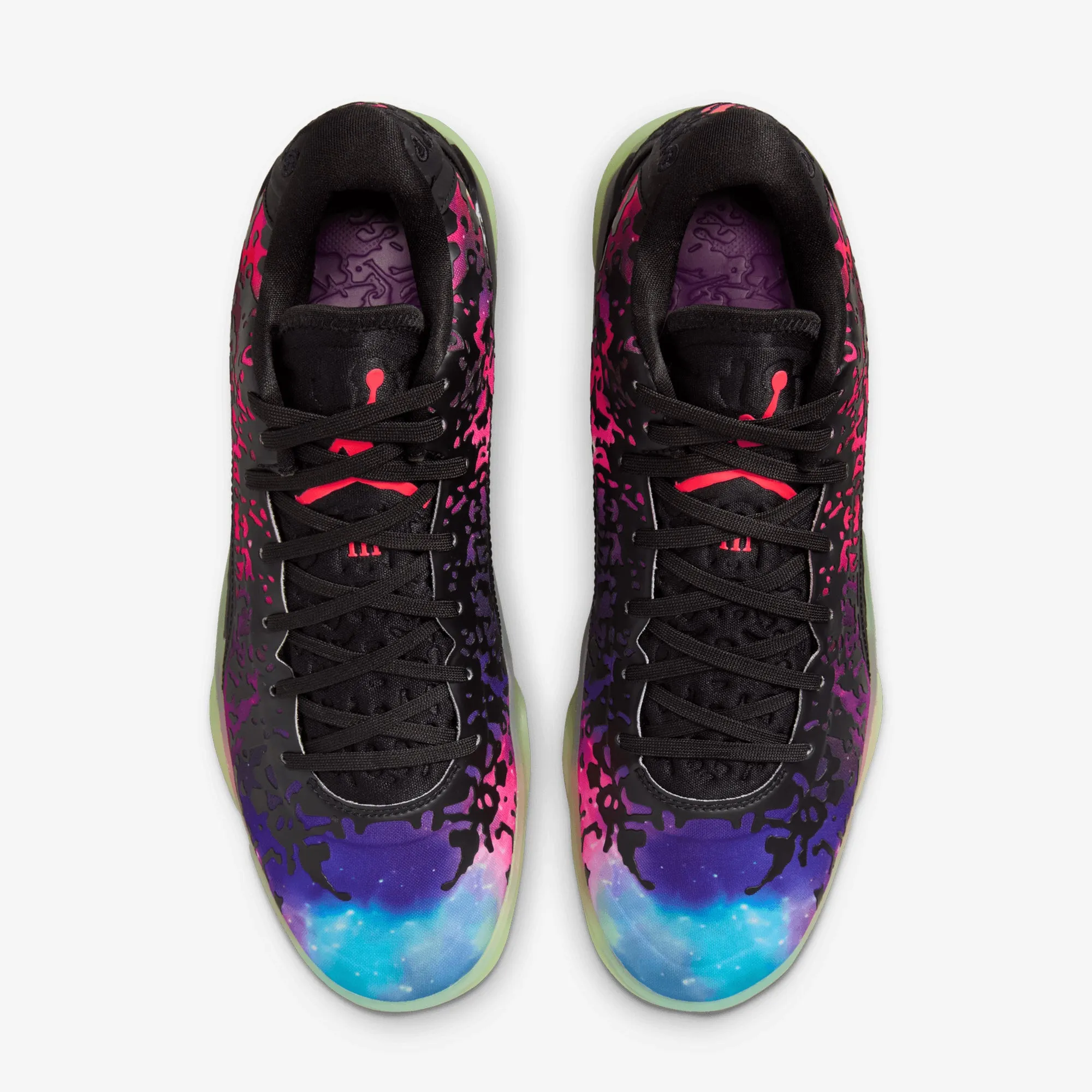 JORDAN | ZION 3 PF { BLACK/SOLAR RED-VIVID PURPLE-BARELY VOLT