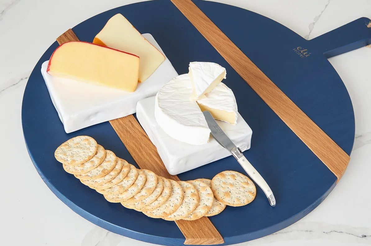 Navy Round Mod Charcuterie Board