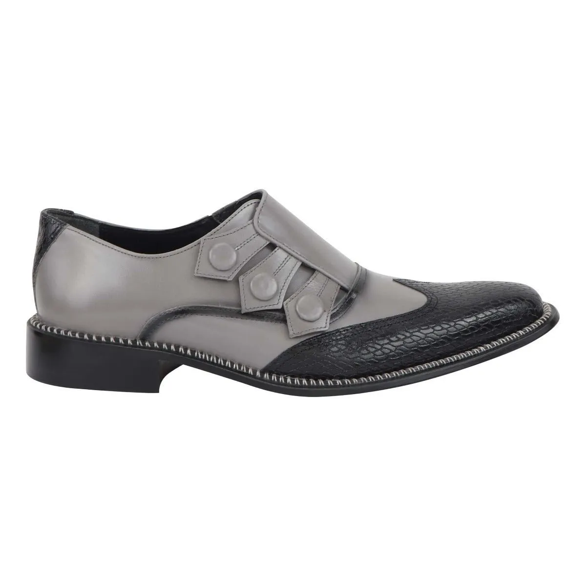 Neeson Leather Oxford Style Monk Straps