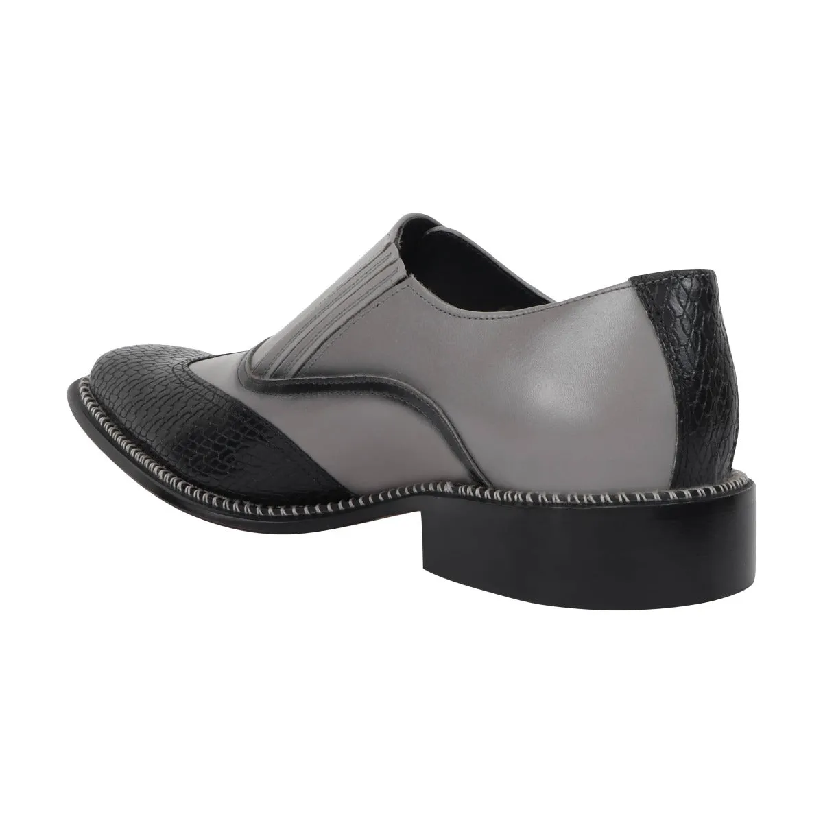 Neeson Leather Oxford Style Monk Straps