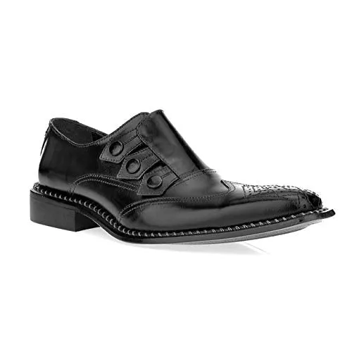 Neeson Leather Oxford Style Monk Straps