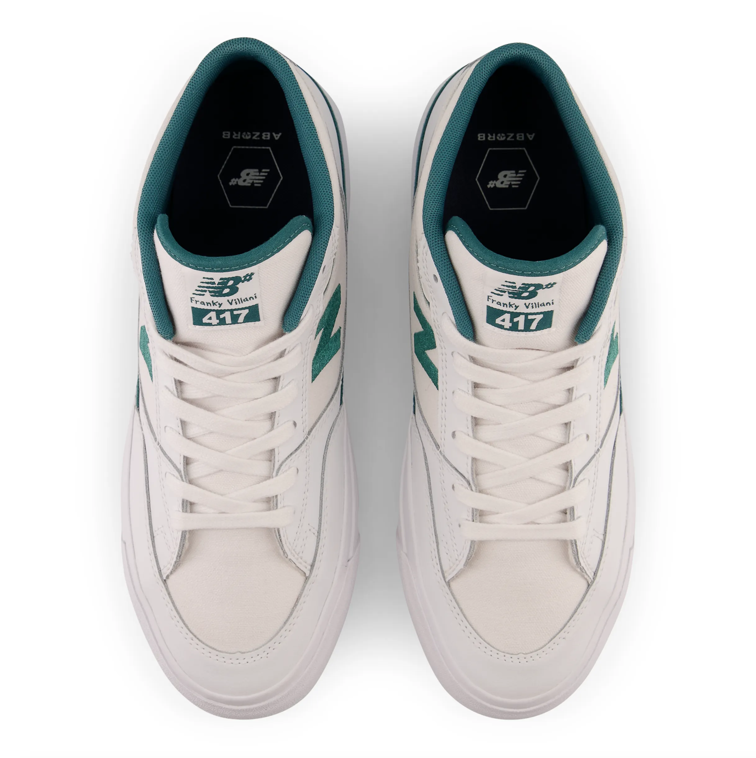 New Balance Numeric Franky Villani 417 - White/Vintage Teal