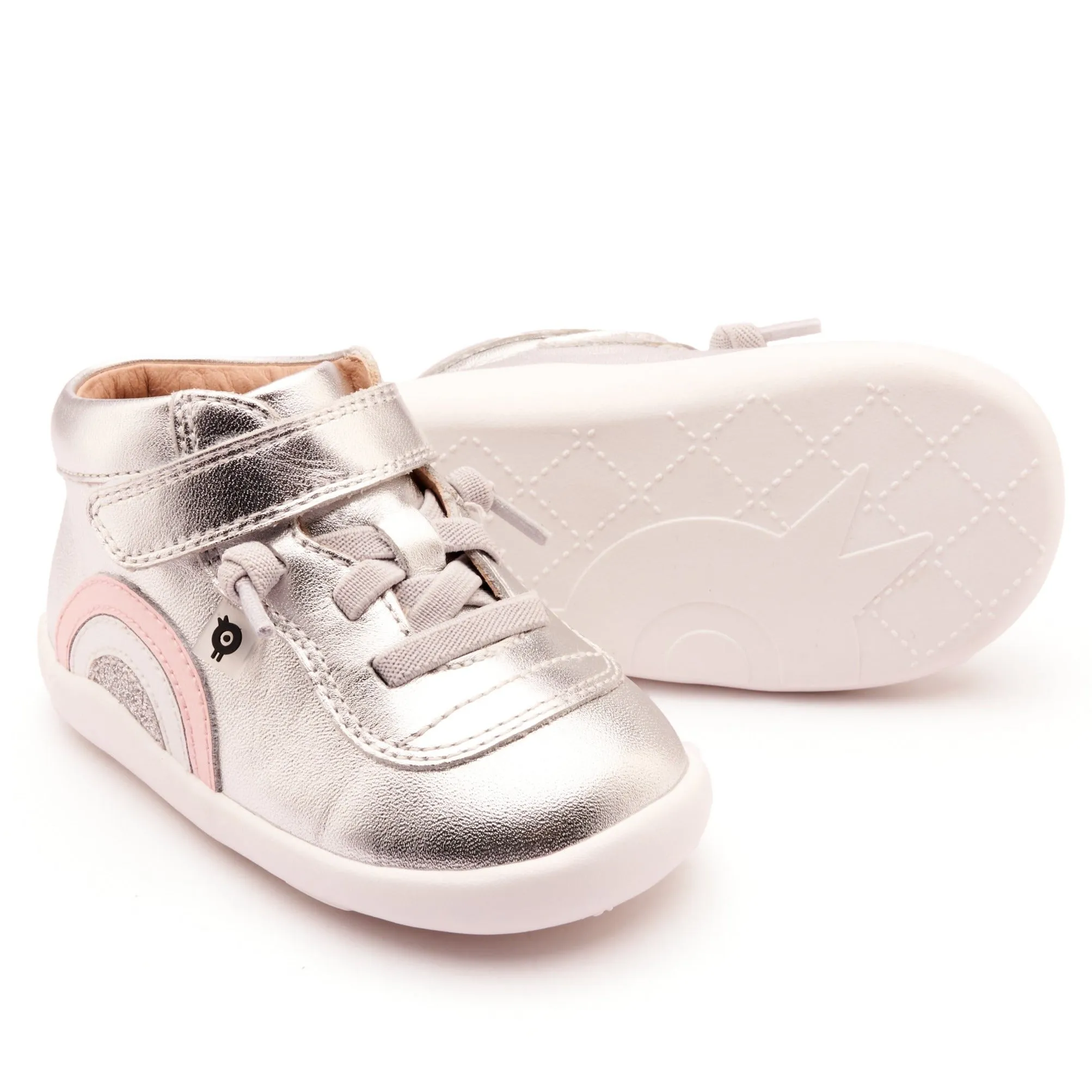 Old Soles Girl's 8055 Sun Bright Casual Shoes - Silver / Nacardo Dalia / Snow / Glam Argent / White Sole