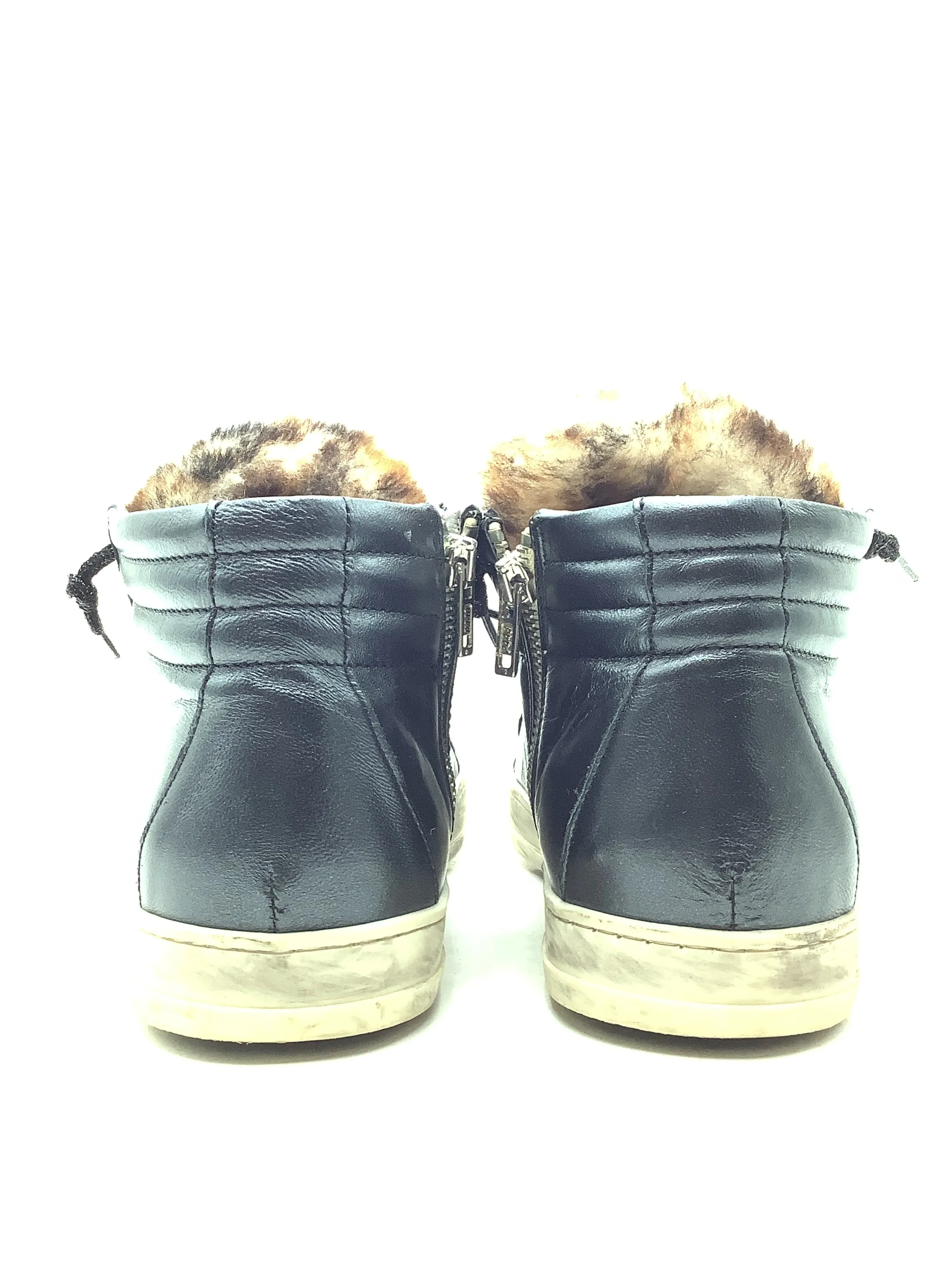 P448 Tennis Shoe High Top Shearling Leather Size: 10