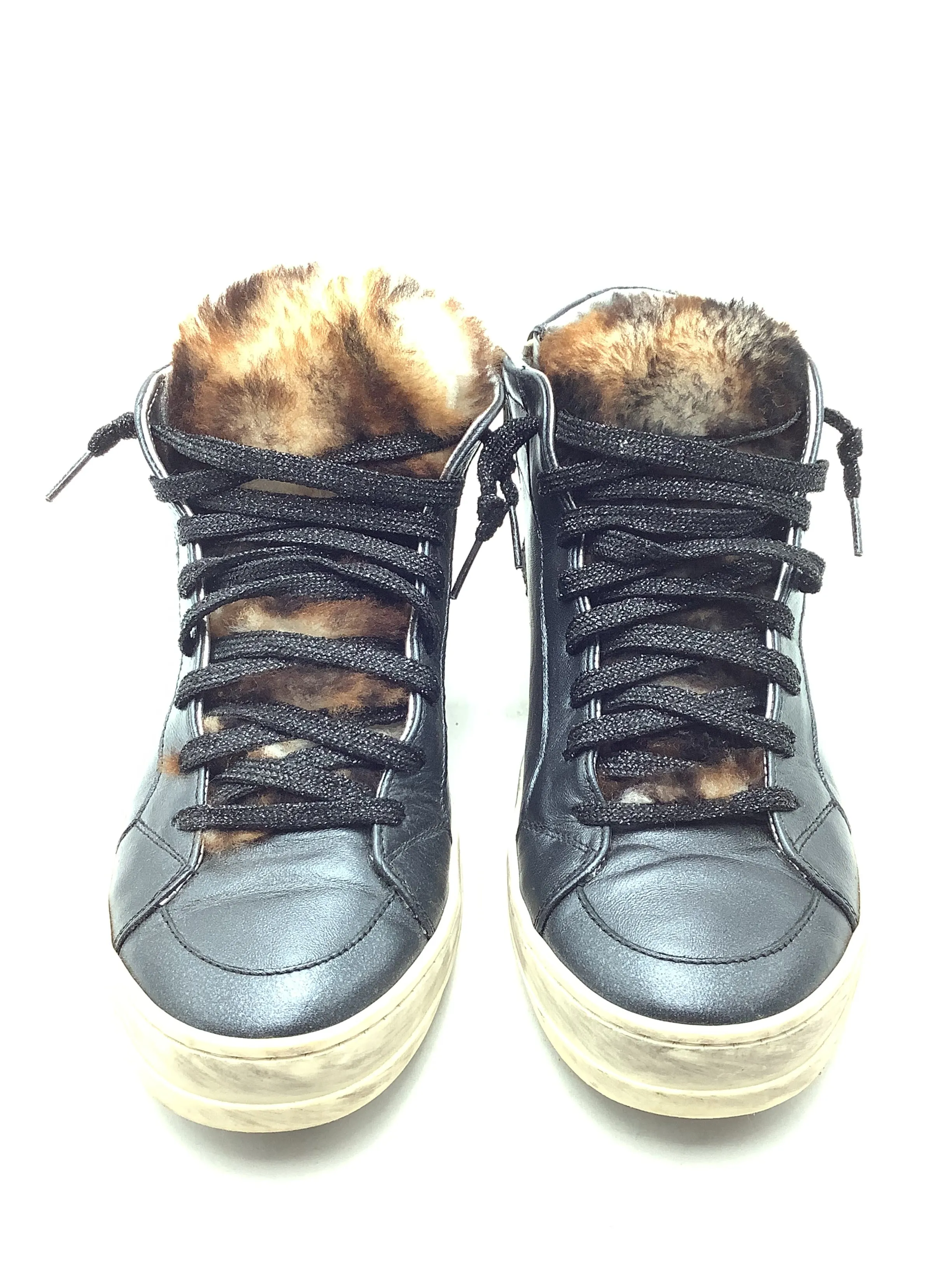 P448 Tennis Shoe High Top Shearling Leather Size: 10