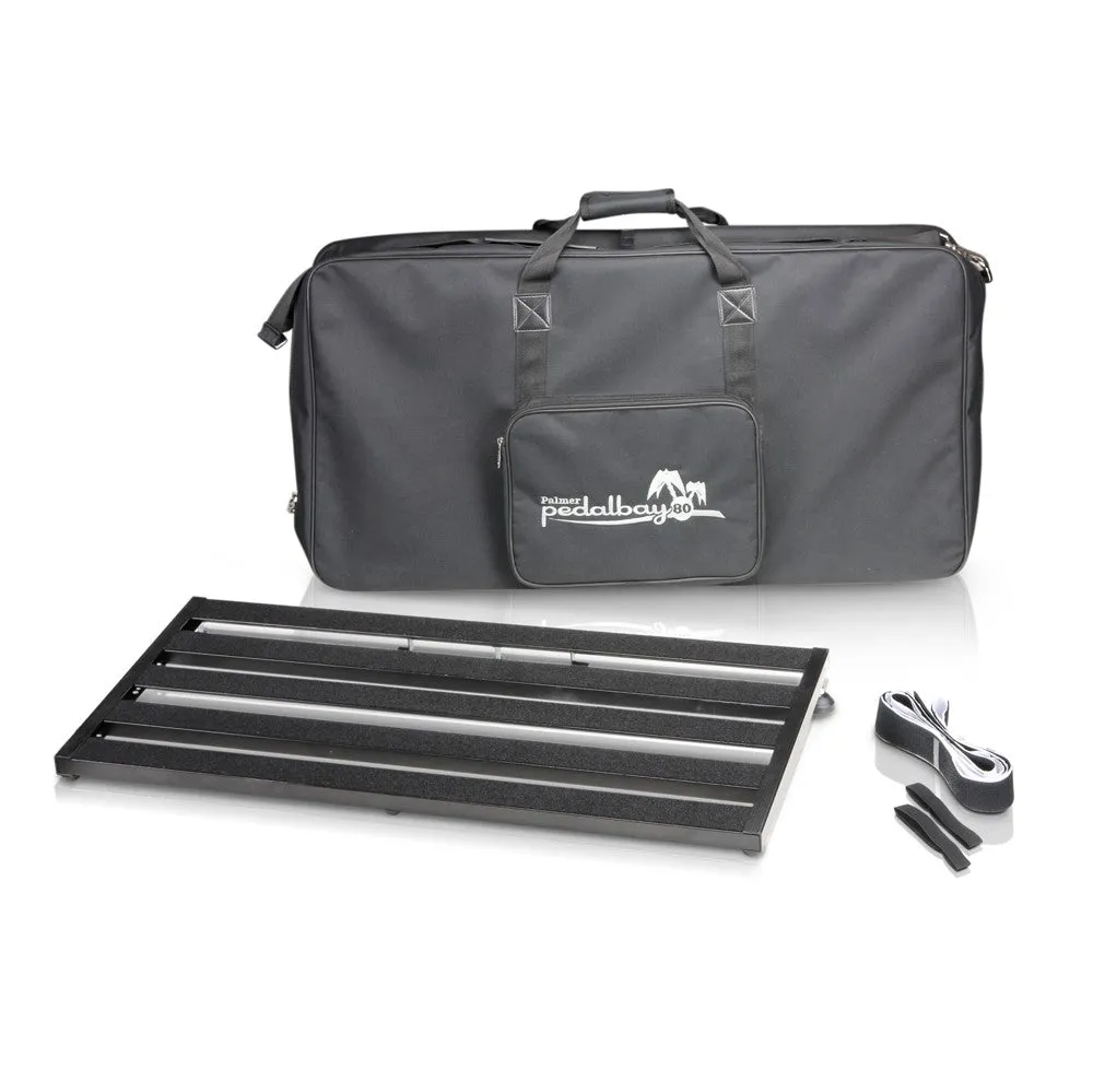 Palmer PEDALBAY 80 - Lightweight Variable Pedalboard with Protective Softcase, 80 cm