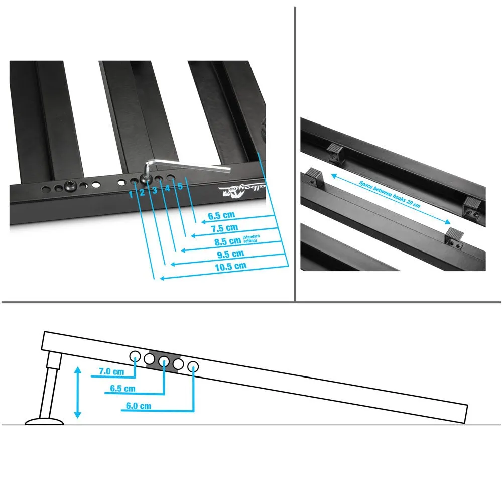 Palmer PEDALBAY 80 - Lightweight Variable Pedalboard with Protective Softcase, 80 cm