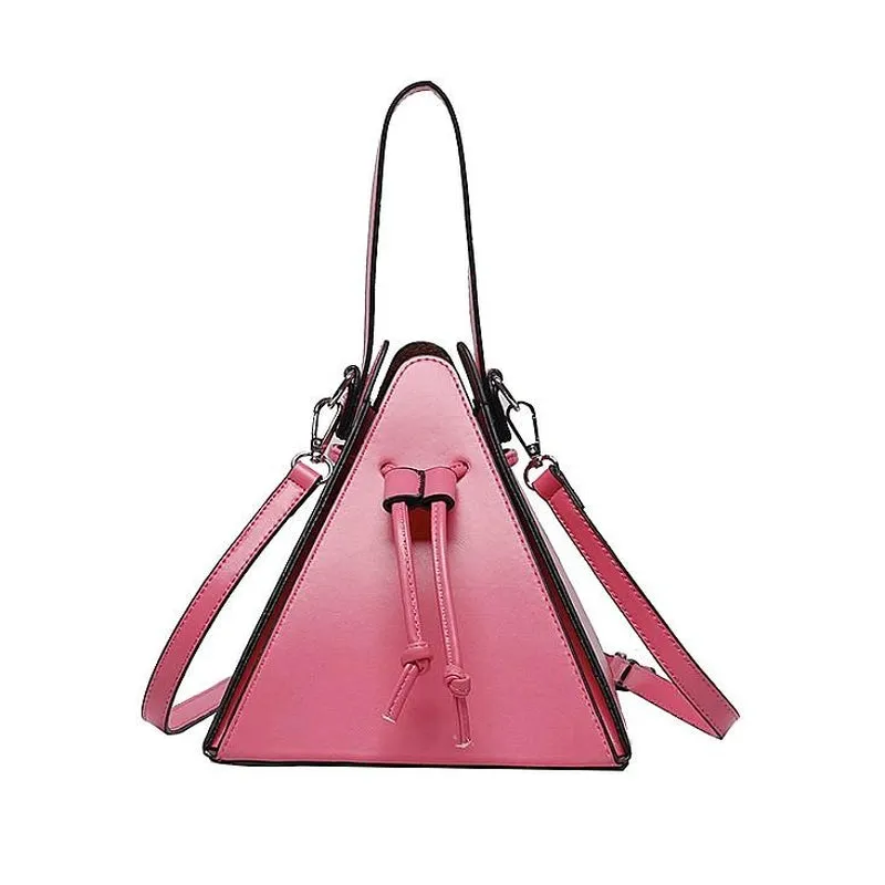 Premium Leather Mini Triangle Designer Handbag