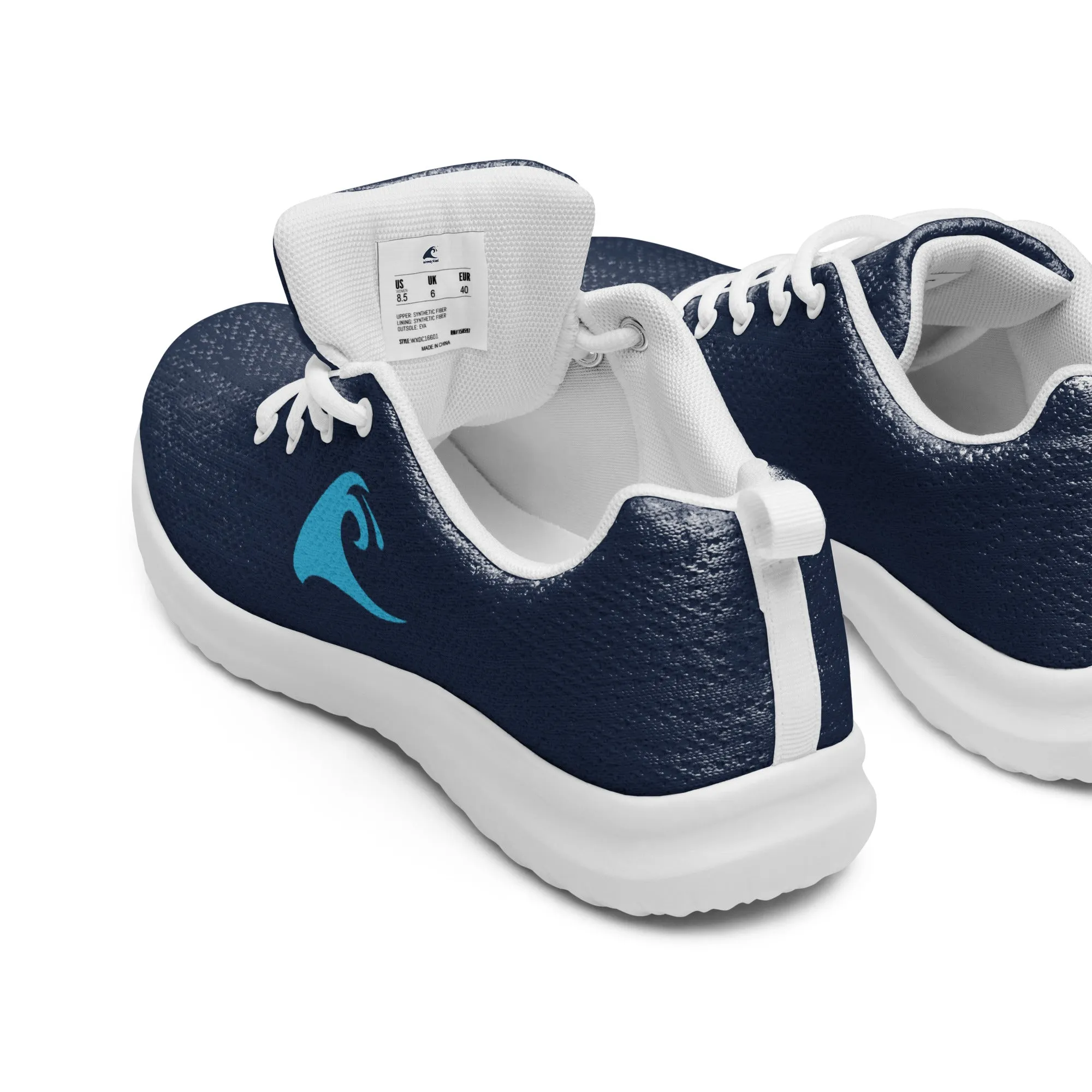 Women’s Navy Blue Athleisure Shoes with Aqua Blue Extremely Stoked Epic Wave Logo